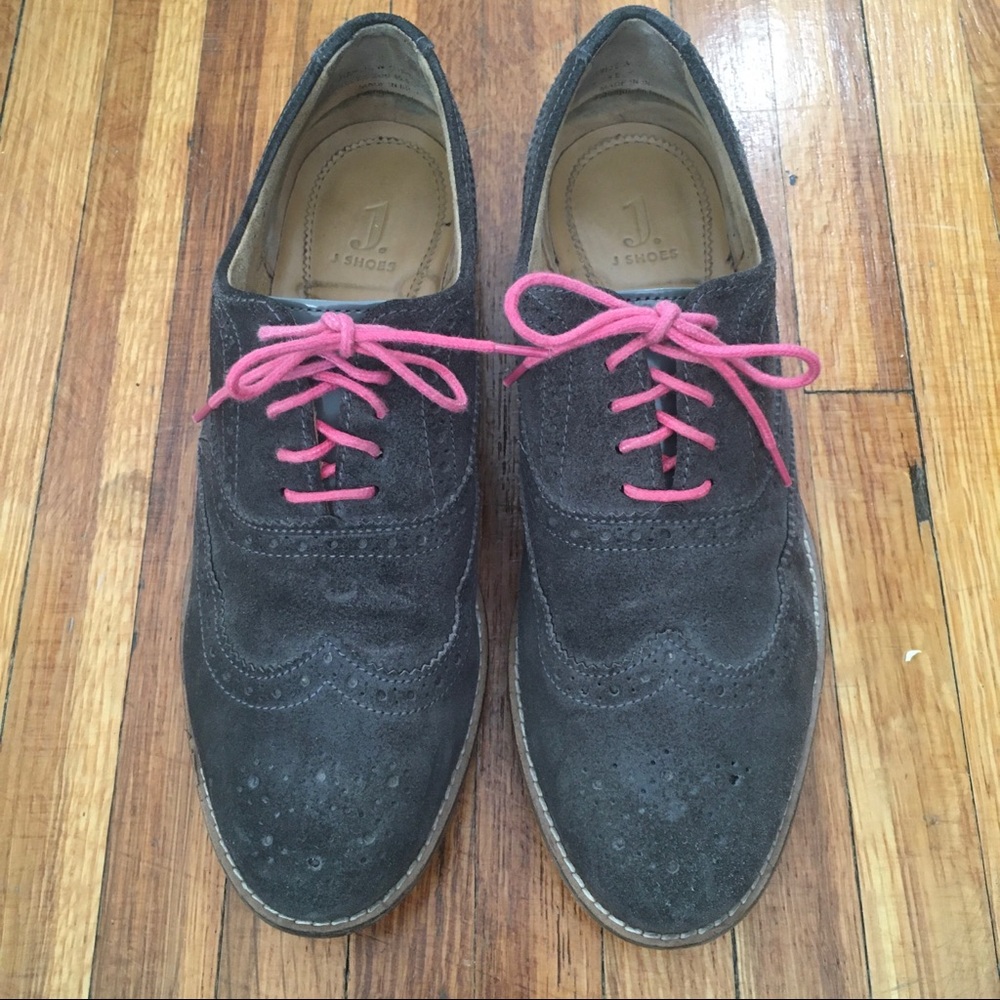 J Shoes Grey Suède Brogues 41